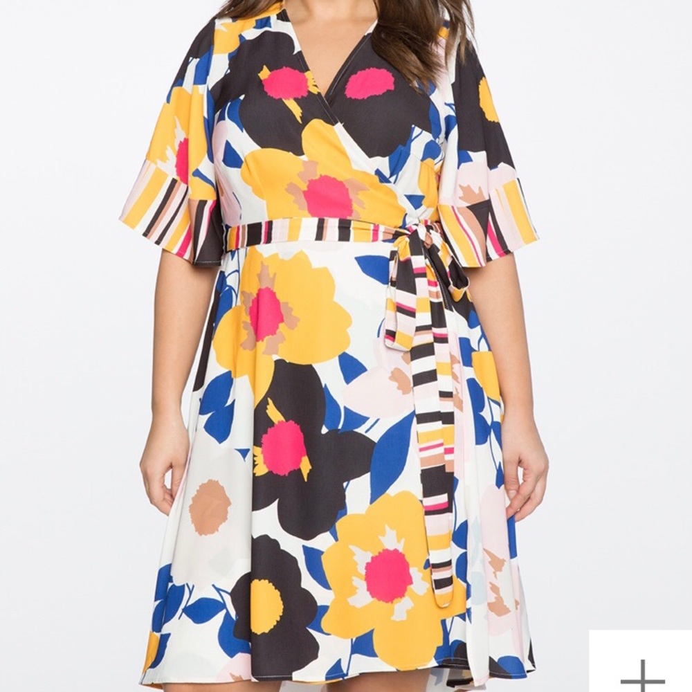 Eloquii Floral Wrap Dress